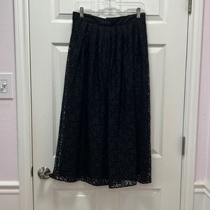 Long Black Lace Skirt